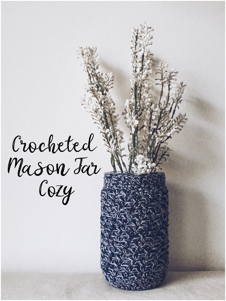 easy crocheted mason jar cozy
