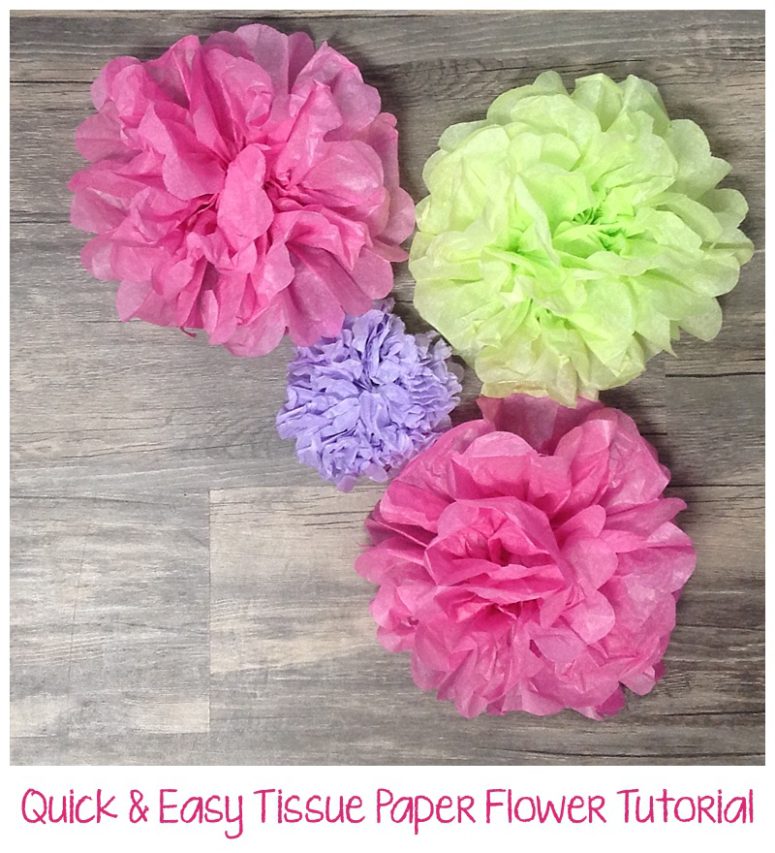 Tissue Paper Flowers | Party Decor | DIY Flowers | Craft Time | Looking to add a bit of decor to your next party? Learn how to make these easy tissue paper flowers on Six Clever Sisters. You can put them just about anywhere!