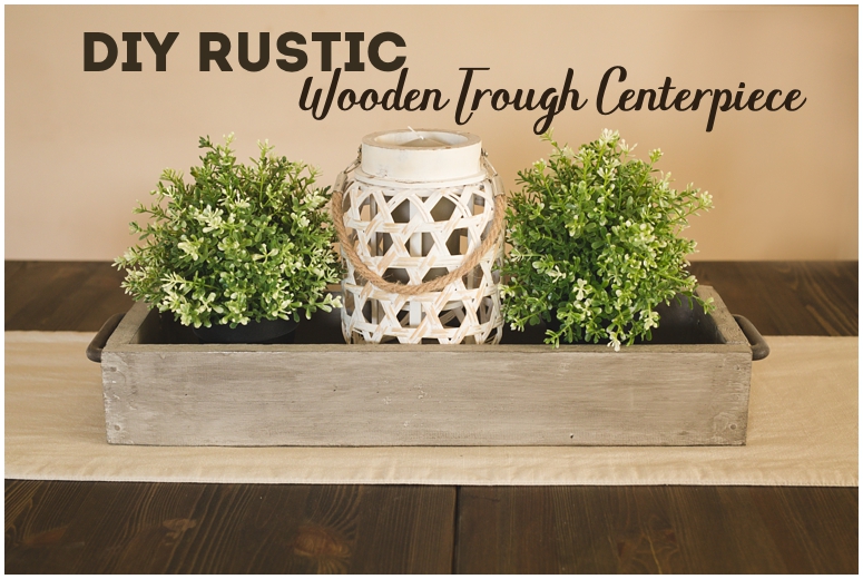 Rustic Wooden Trough Centerpiece