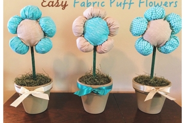 Fabric Puff Flowers