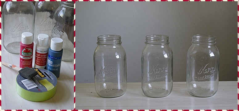 star & stripes mason jars