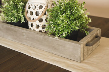 Rustic Wood | DIY Trough | DIY centerpiece | wooden trough | Easy instructions for this Rustic Wooden Trough Centerpiece can be found on the Six Clever Sisters blog!