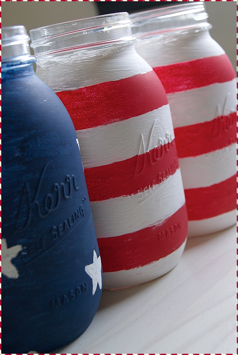 Stars and Stripes Mason Jars