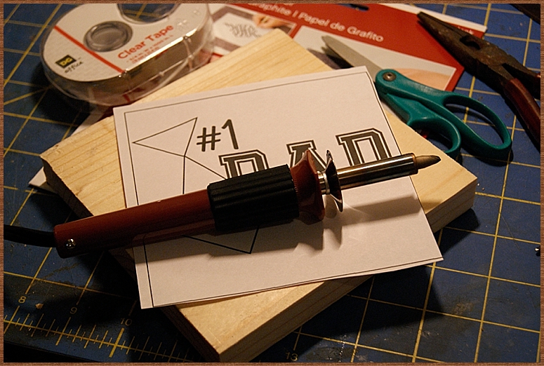 Father's Day Gift - Wood-burned Plaque (free printable!)