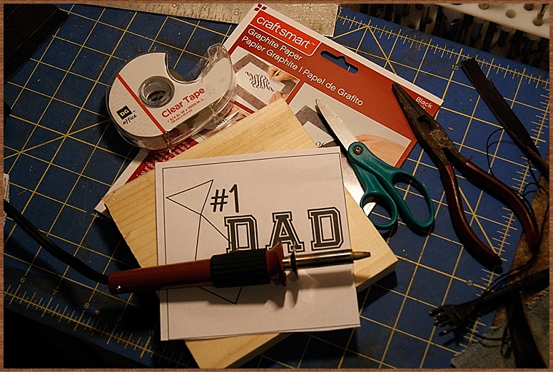 Father's Day Gift - Wood-burned Plaque (free printable!)