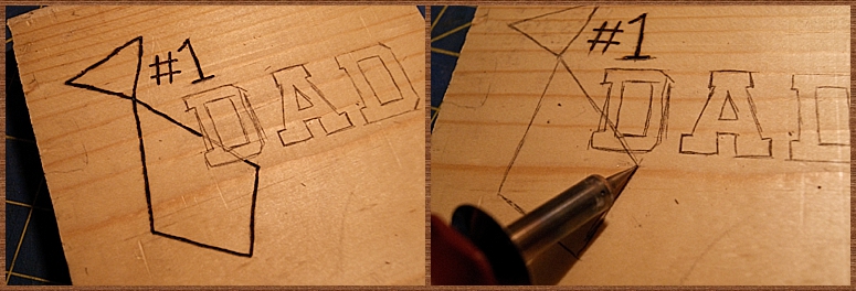 Father's Day Gift - Wood-burned Plaque (free printable!)