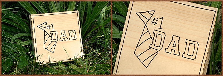 Father's Day Gift - Wood-burned Plaque (free printable!)