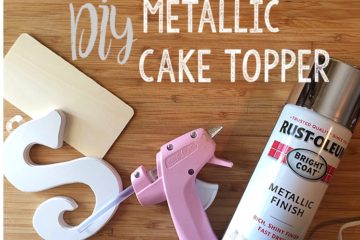 DIY Metallic Cake Topper