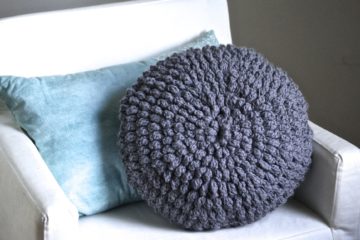 crochet puff pouf pillow free pattern