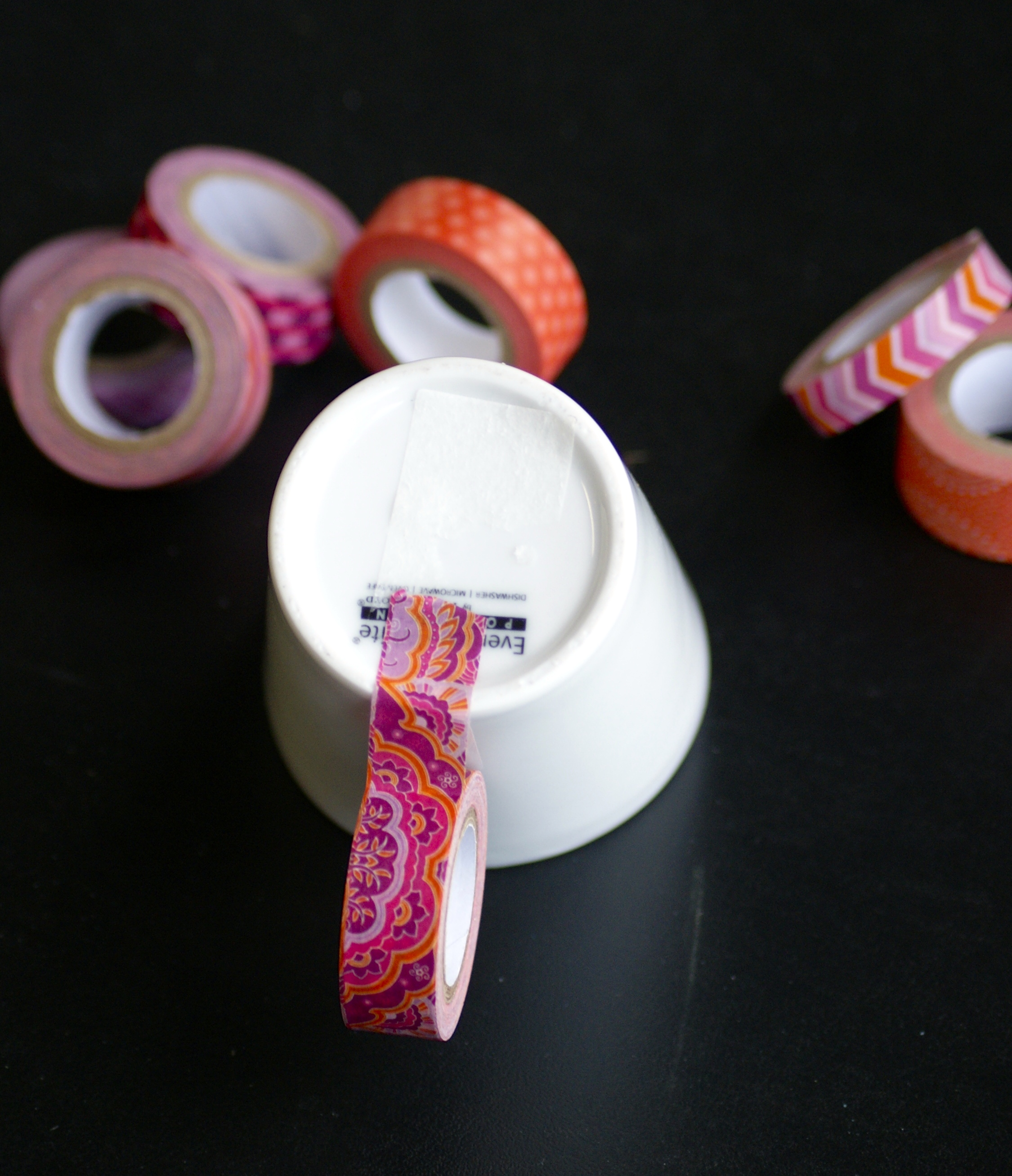 diy washi tape utensil holder