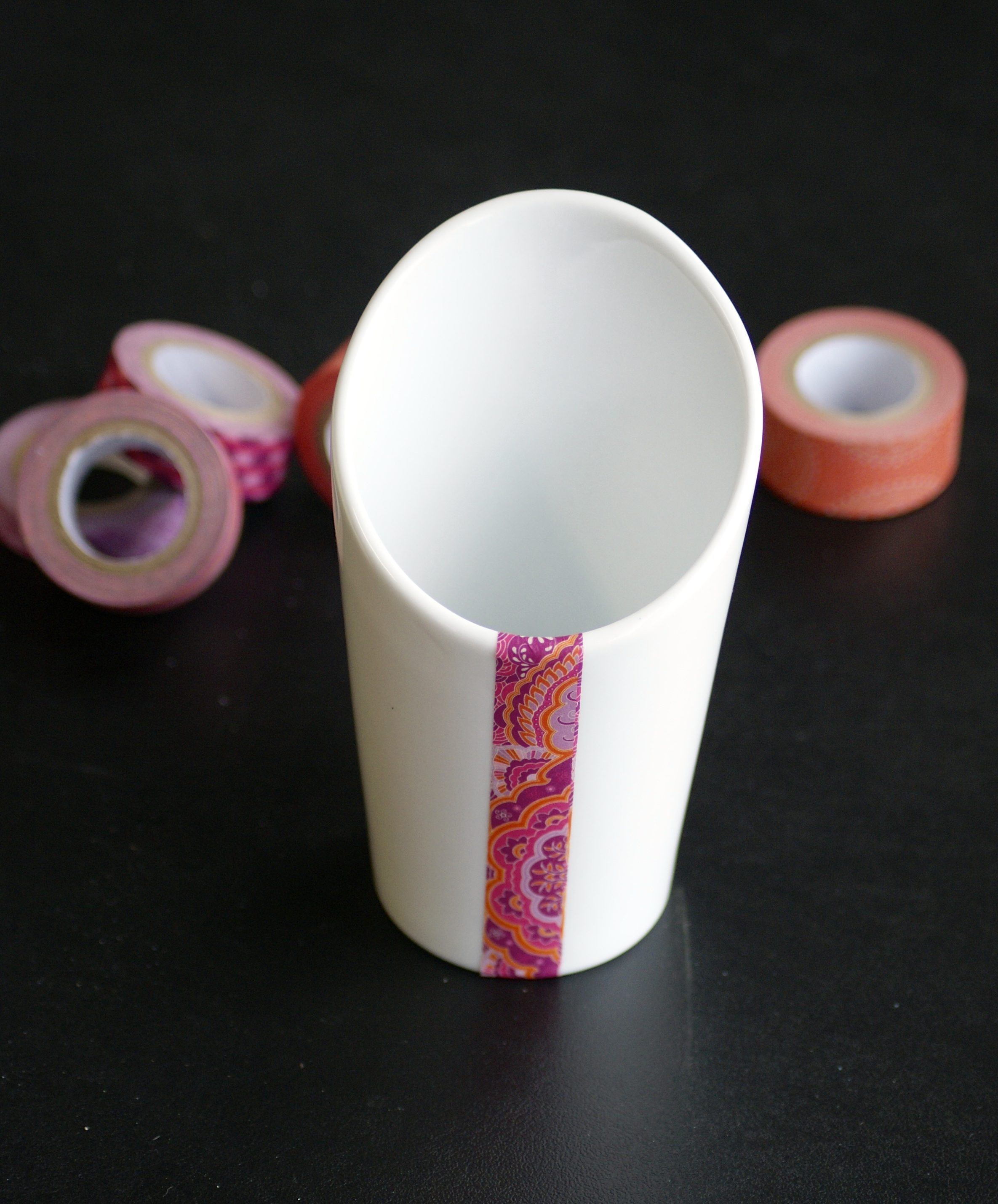 diy washi tape utensil holder