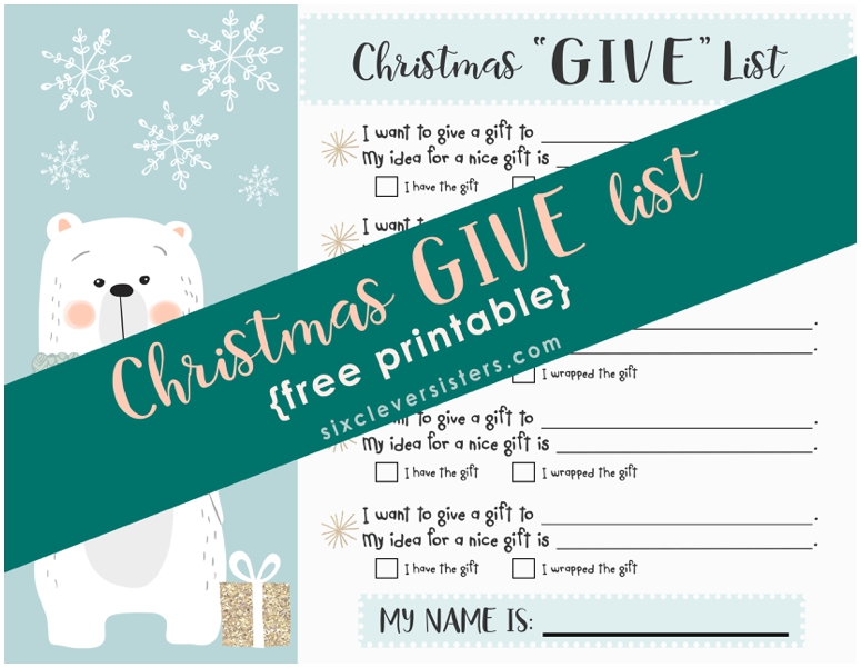 Christmas GIVE List