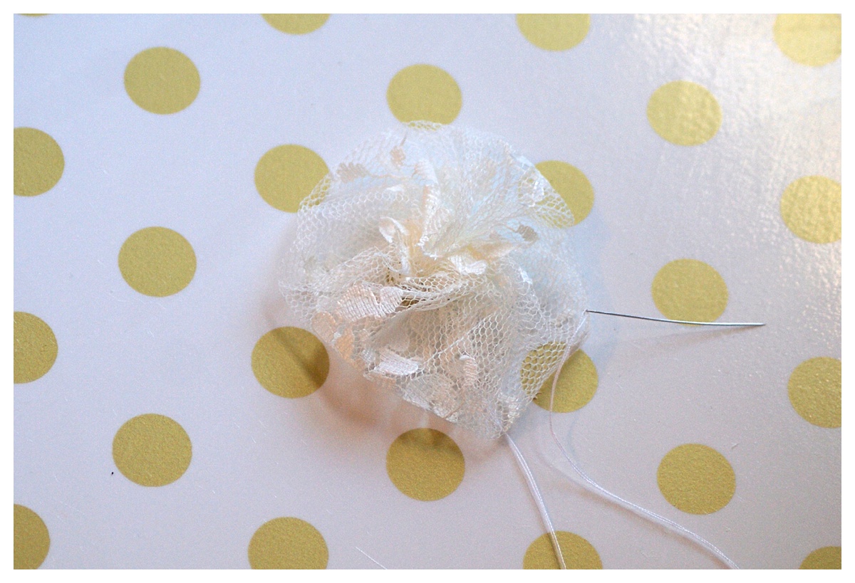 baby headband tutorial DIY easy rosette pearl