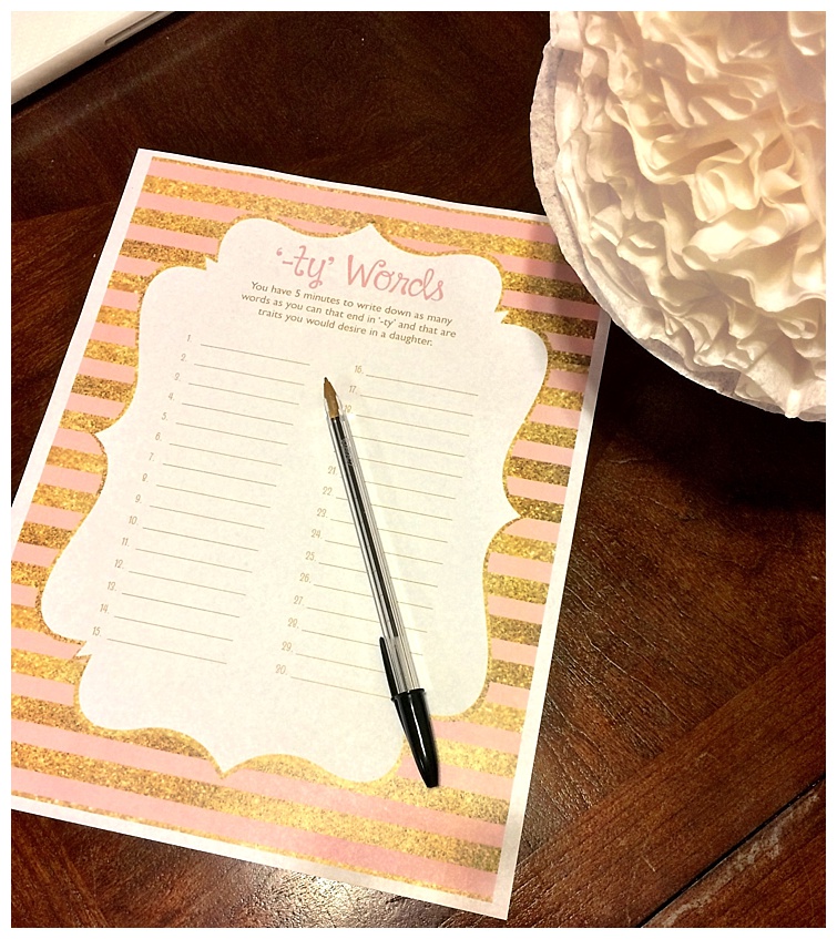 Free Printable Baby Girl Shower Game Free Printable Baby Girl Shower Game