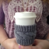 knitting cup sleeve free pattern coffee