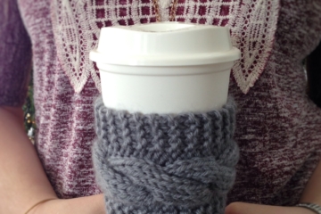 knitting cup sleeve free pattern coffee