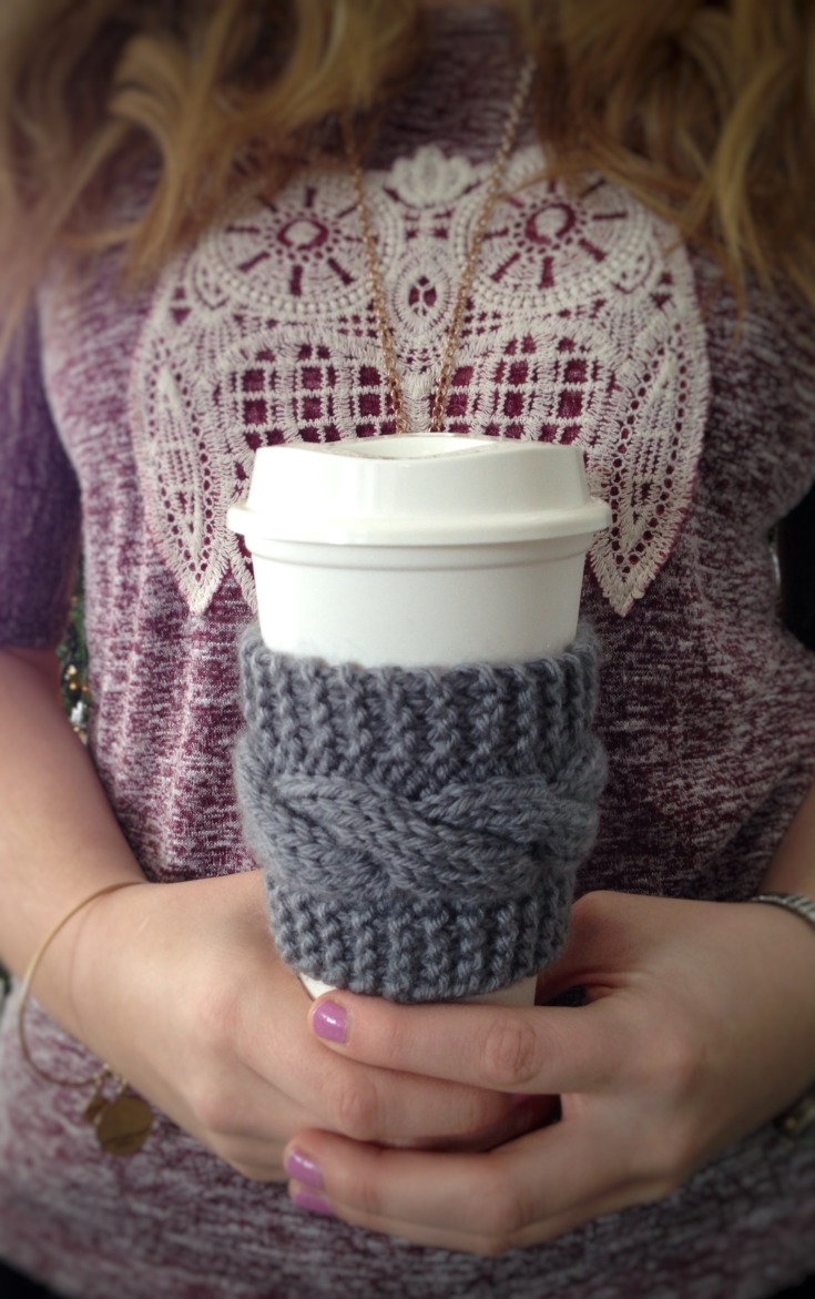 Easy I-Cord Cup Cozy