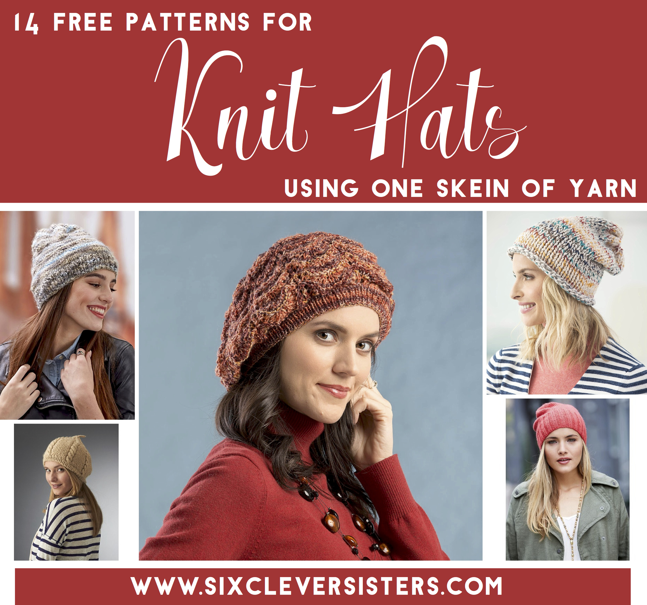 Looking for a quick knit project that requires just one skein of yarn? Here are 14 free patterns for knit hats that use just one skein of yarn. Such a fun weekend project or a cute gift idea!