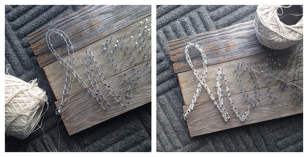 string art tutorial DIY home decor pallet sign