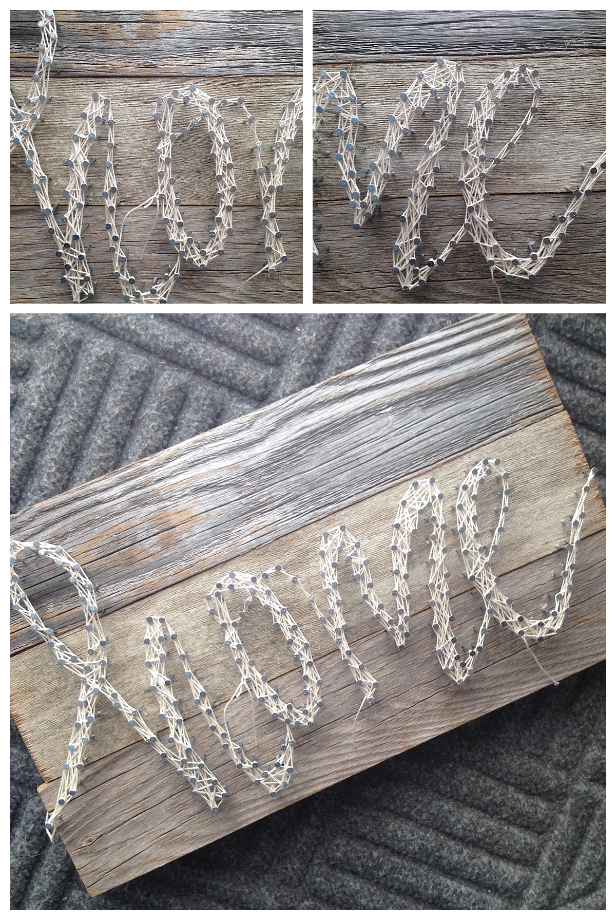 string art tutorial DIY home decor pallet sign