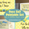 Free 5x7 Printable Set for a little boy's room