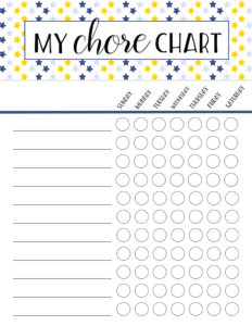 Free Printable Chore Charts