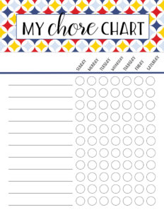 Free Printable Chore Charts