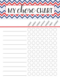 Free Printable Chore Charts