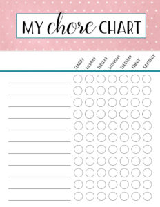 Free Printable Chore Charts