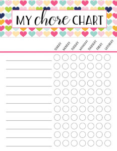 Free Printable Chore Charts