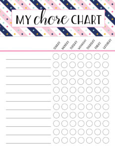 Free Printable Chore Charts