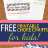 Free Printable Chore Charts