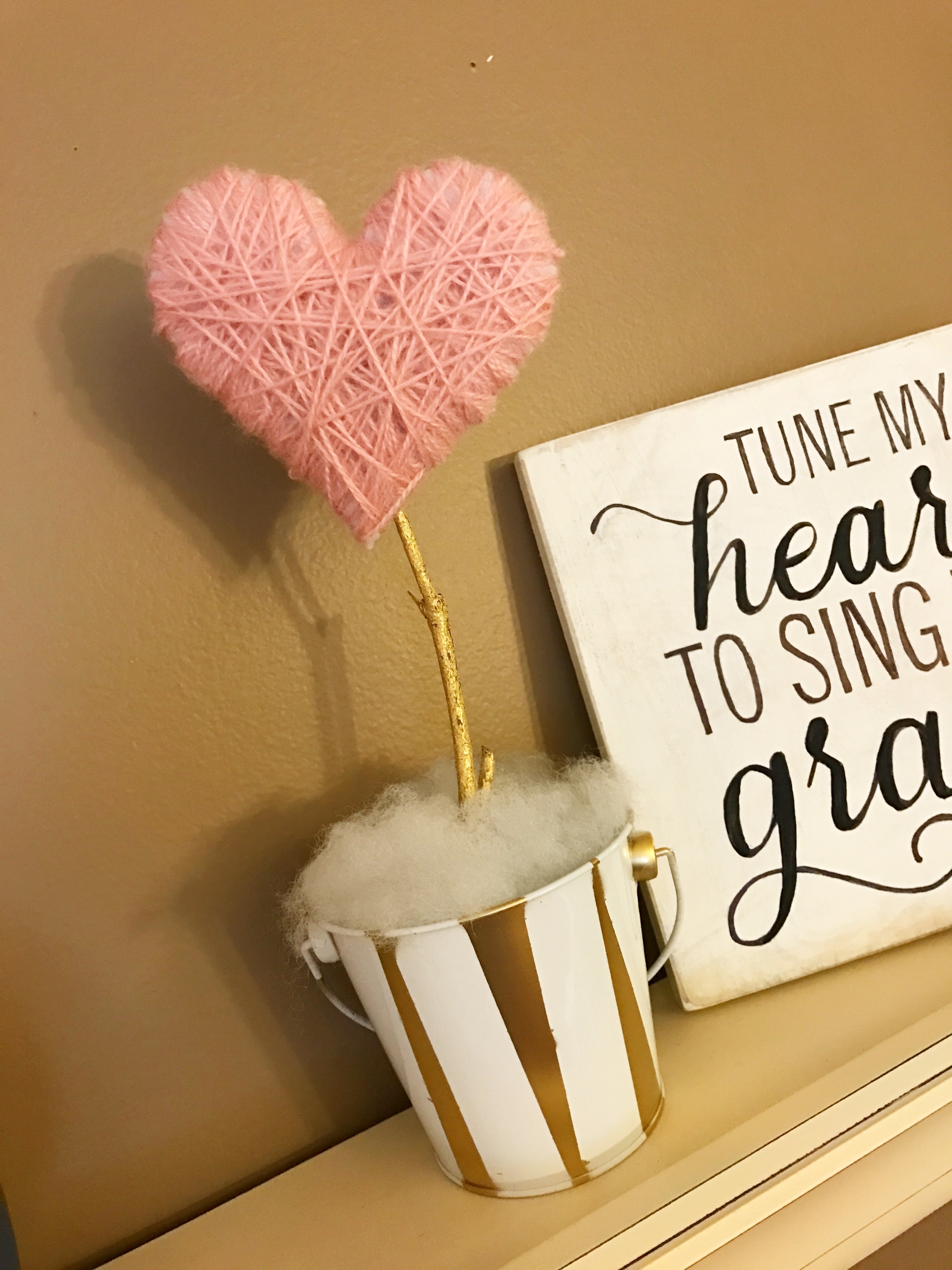 One Hour Yarn Wrapped Heart Decoration