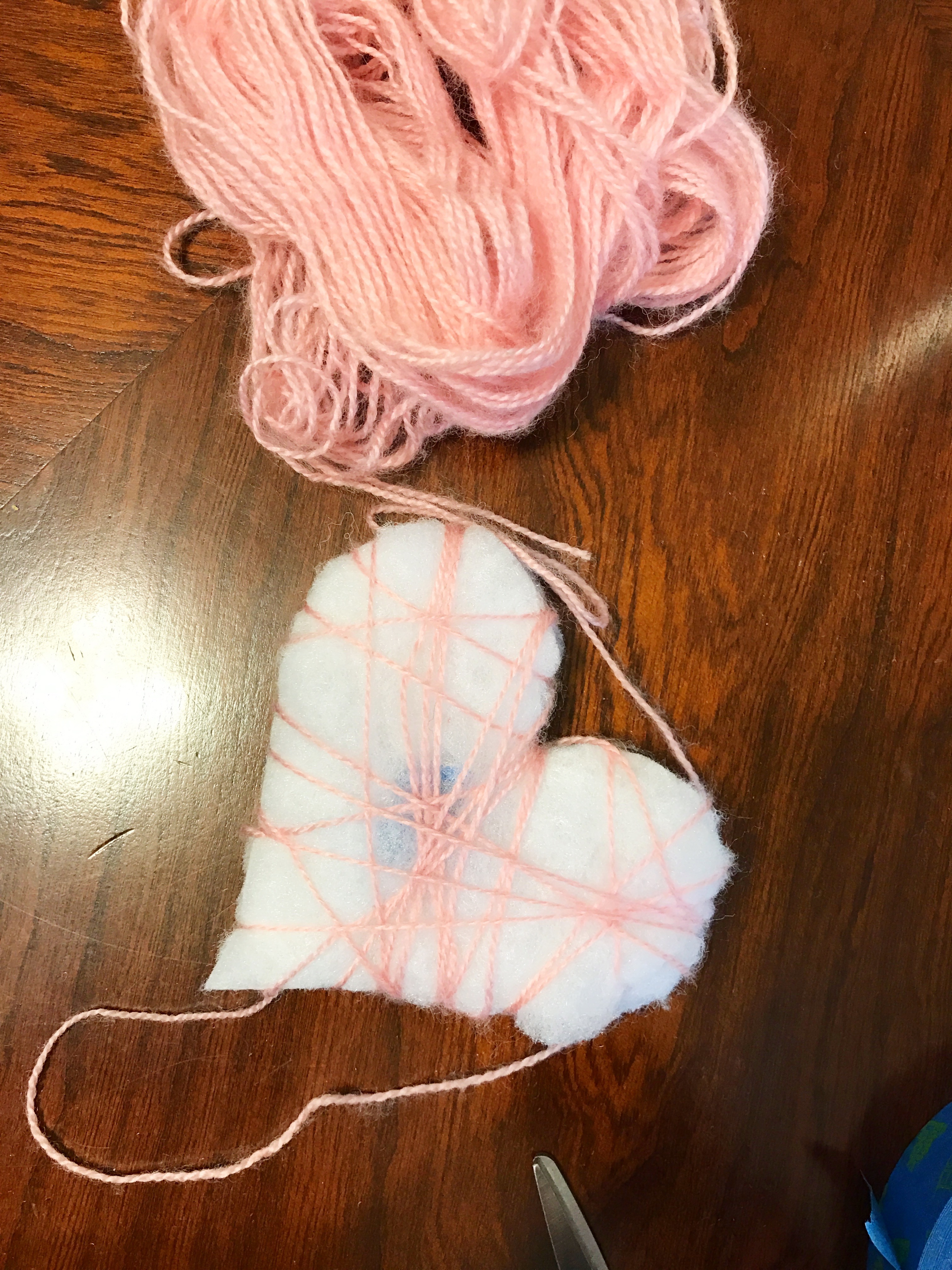 One Hour Yarn Wrapped Heart Decoration