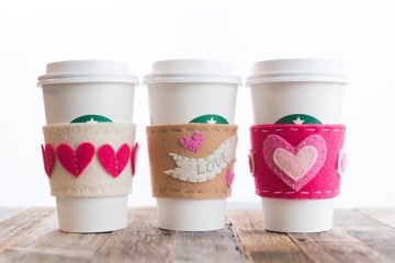 valentines day gift idea cup sleeve heart