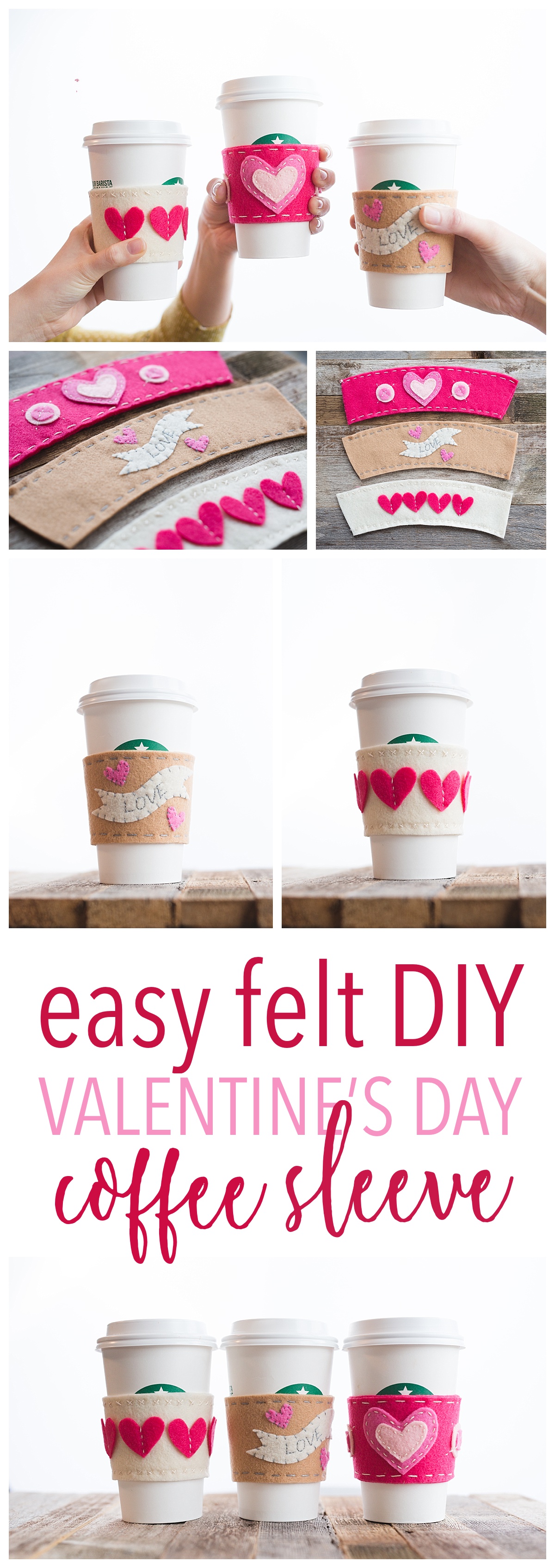 valentines day gift idea cup sleeve heart coffee