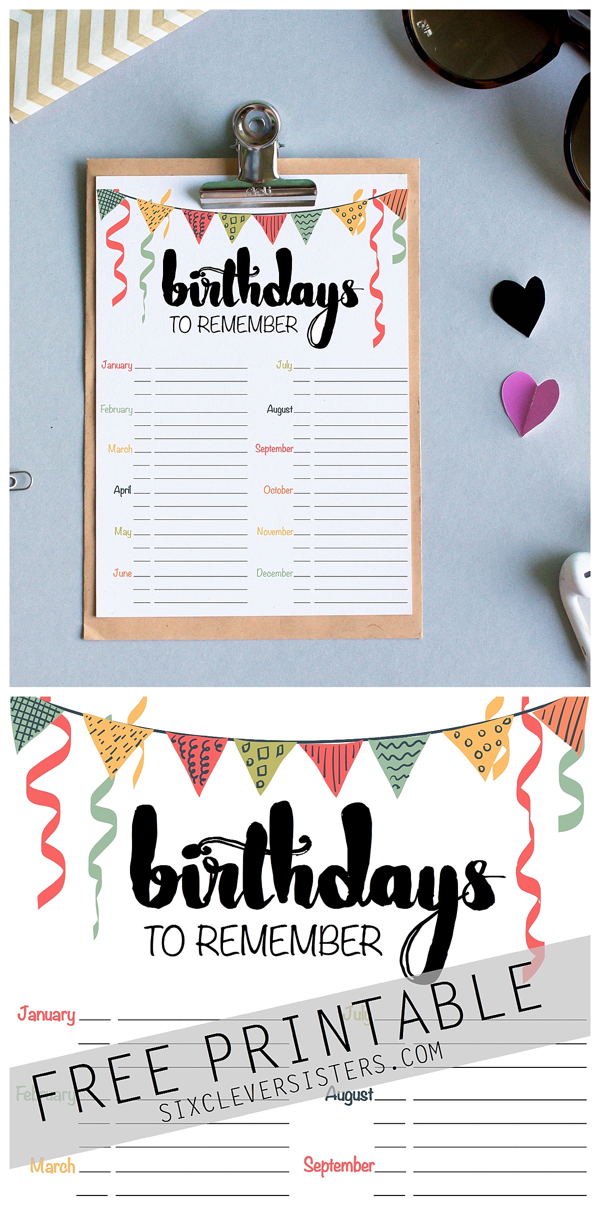 birthday free printable schedule reminder