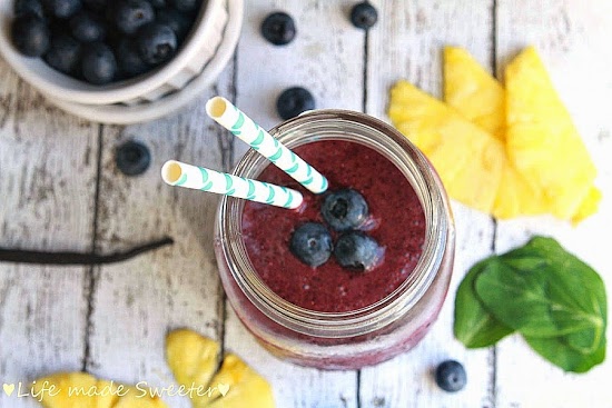 Blueberry Pineapple Green Smoothie | Metabolism Smoothie | Fat Burning Smoothie | Smoothie Recipes | Detox Drinks | Beachbody Smoothies | Shed Extra Pounds | Metabolism Boost Drink | Six Clever Sisters
