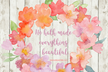 Free Printable for Spring | Spring Decor | Scripture Printable | Spring Printable | Free Printables to Download | Spring is officially here! You can add a little touch of spring to your desk, house, or workplace with this free #spring printable. Go to www.sixcleversisters.com for the free download.