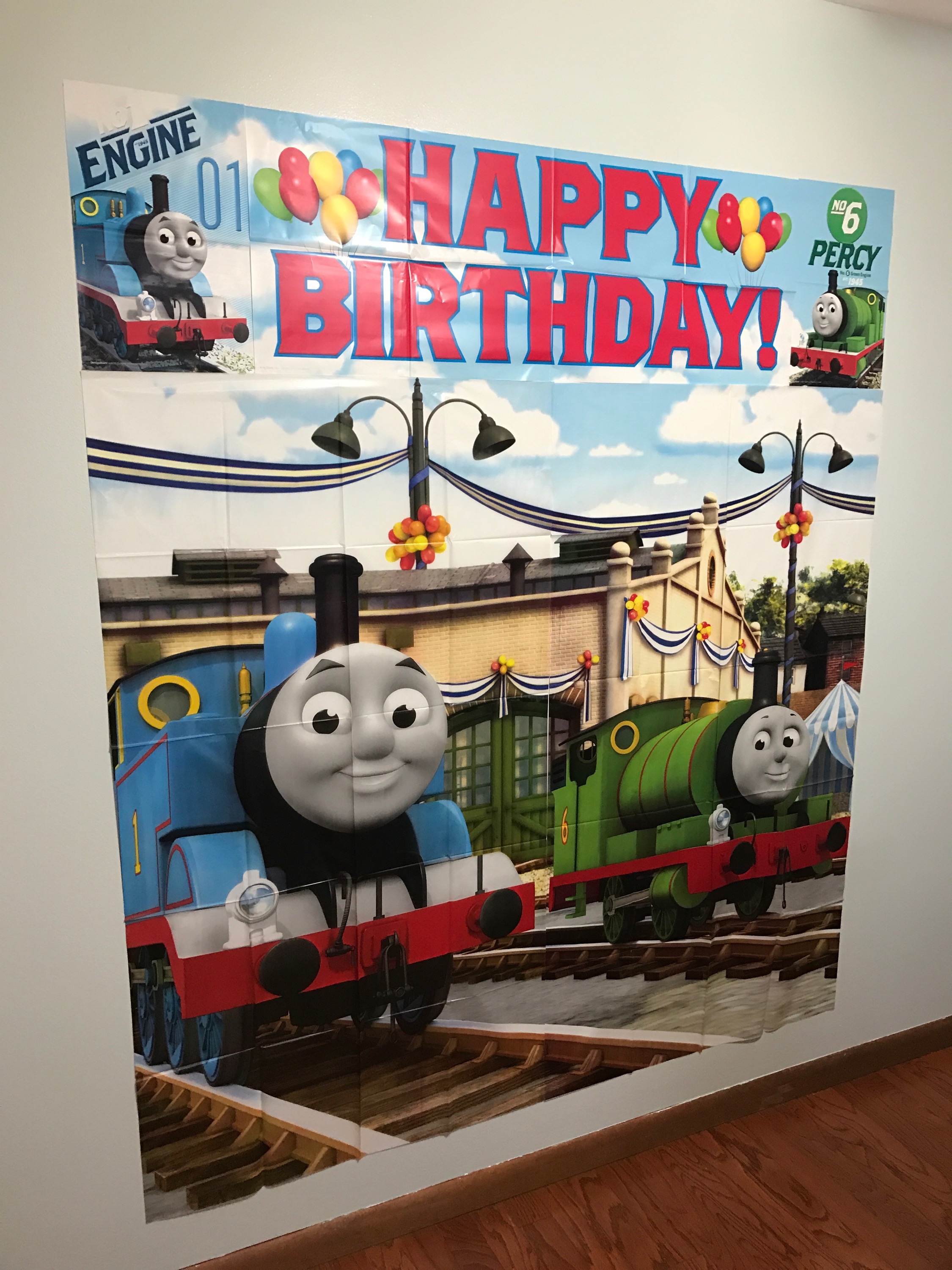 Thomas cupcake train | child birthday party | thomas the tank engine | cupcakes | birthday cake | thomas party | Make this adorable candy cupcake train for your little fella , instructions on Six Clever Sisters blog!