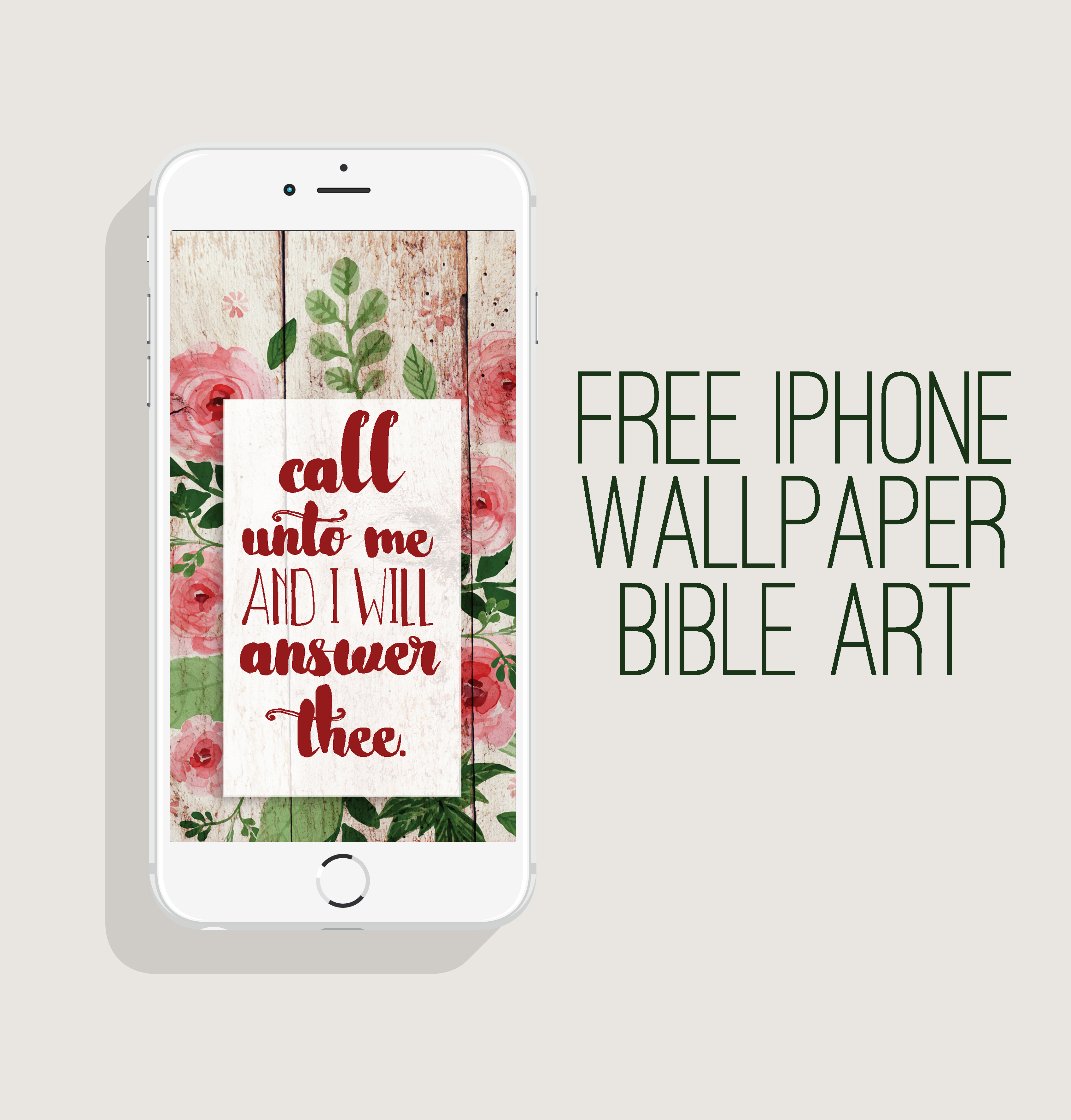Vintage Floral Barnwood Free iPhone Wallpaper | Love these free downloadable Bible art phone lock screens / wallpapers at Six Clever Sisters! | KJV Art Printables | Scripture Verse Art