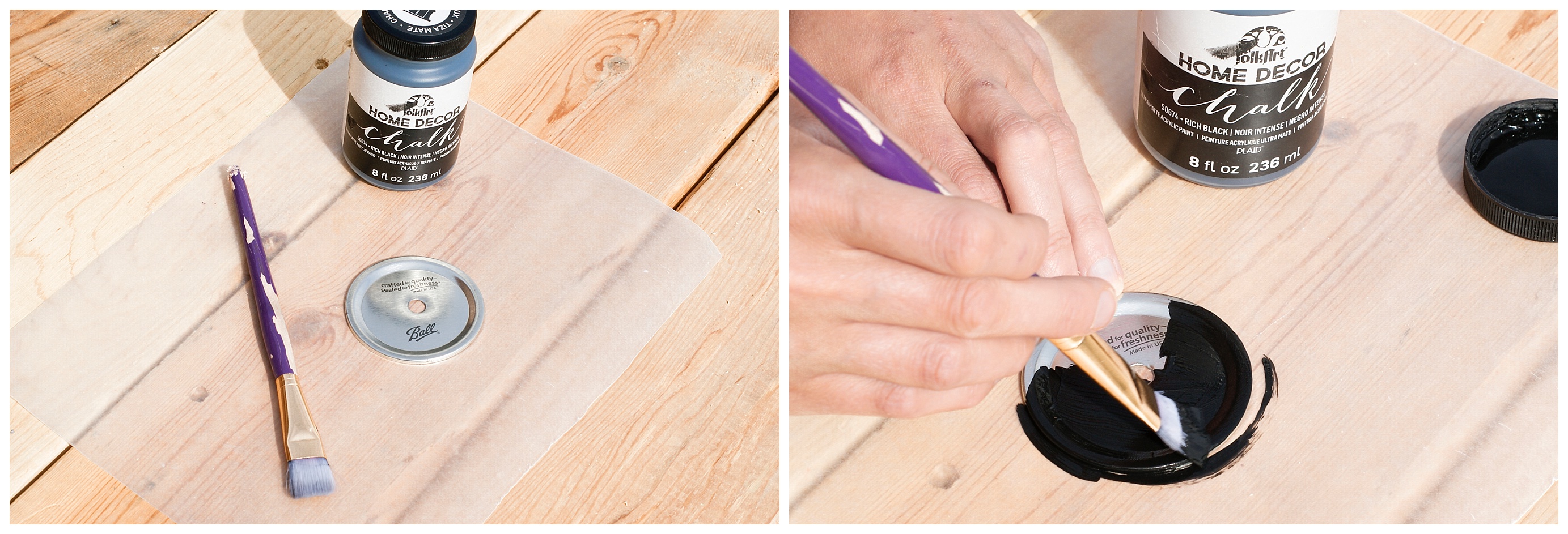 DIY Chalkboard Lids | Mason Jar Lids | Chalkboard Labels | DIY Gift Ideas | Mason Jar Crafts | Chalkboard Paint Crafts | Decorating Jar Lids | Gift Ideas | This easy #tutorial is on Six Clever Sisters. Find out how to make these diy chalkboard mason jar straw lids!