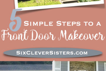 5 Simple Steps to a Front Door Makeover! | DIY Home | Home Makeover | DIY Home Decor on a Budget | House Makeover Exterior | DIY Home Ideas Project | Front Door Ideas | Behr Paint Colors | Front Door Colors | Home Improvement | Curb Appeal | By simply giving your front door a makeover, you'll take your look from 'blah' to stunning, fresh & beautiful!! Check out these 5 simple steps on www.sixcleversisters.com!