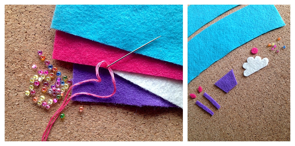 Birthday Gift | Cup Sleeve | Felt Coffee Cozy | Cupcake Candles | Beaded Cup Sleeve | Free Pattern | Felt Pattern | Birthday Idea | Party Ideas | Cute Gift Idea | DIY Gifts | DIY Felt | Six Clever Sisters