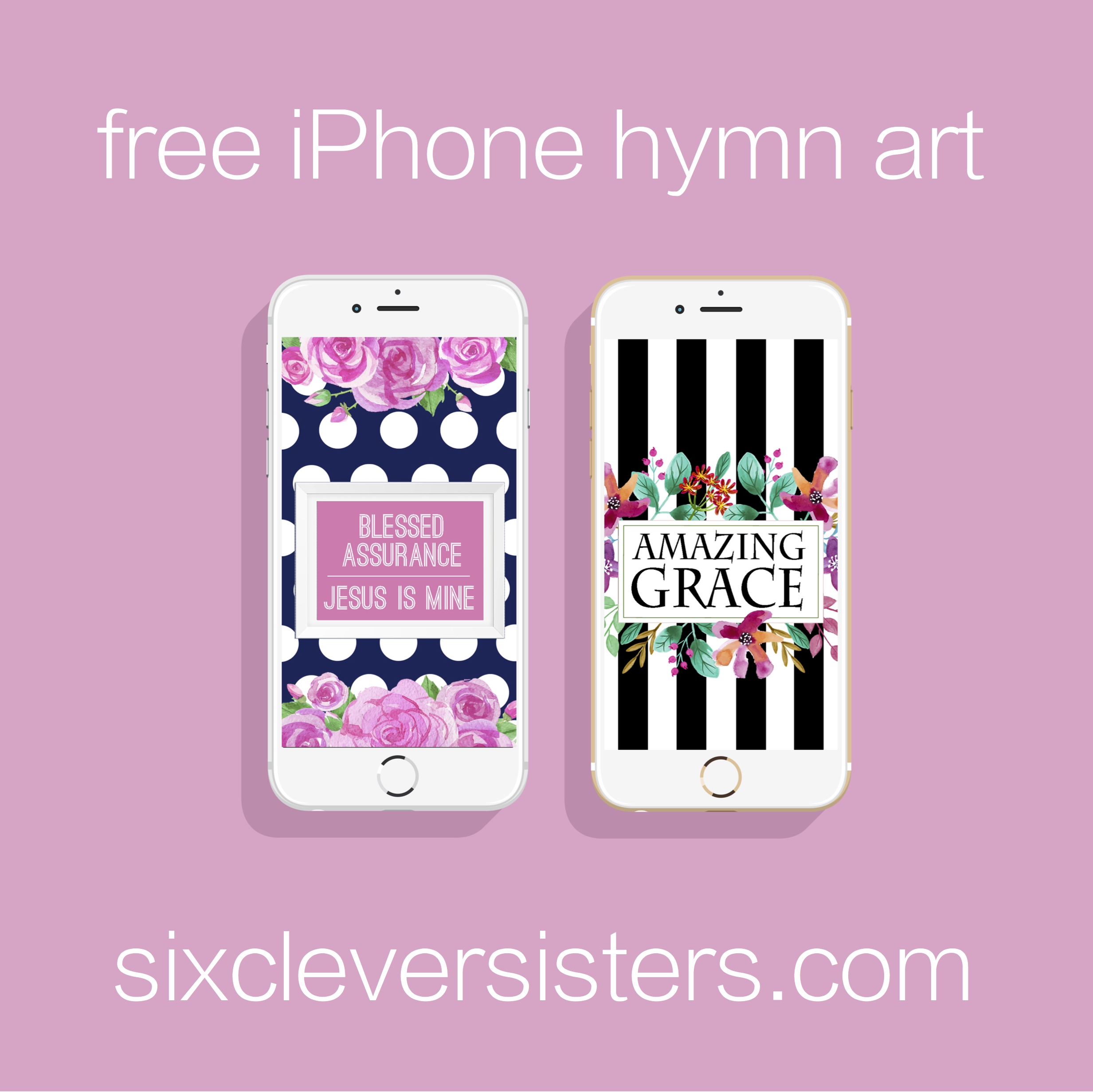 Black White Stripe Amazing Grace Floral iPhone Wallpaper | Free Download | Hymn Art | Scripture Art | Bible Inspirational Quote | Free Printable | Go to Six Clever Sisters and download these super cute stylish free iPhone wallpapers! | Six Clever Sisters
