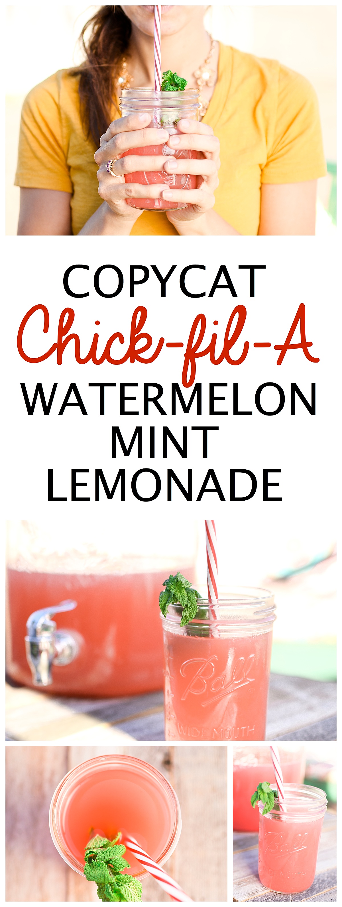 Watermelon Mint Lemonade Chick Fil A Recipe Copycat | Summer Drinks | Fourth of July | Food Ideas | Party Food | BBQ | Drink Recipes | Lemonade Recipe | Summer Fun | Things to Do | Fresh Food | Fruit Recipes | Frosted Sunrise