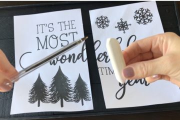 How to Transfer Designs to Wood | How to Transfer Letters to Wood | How to Transfer words to wood | Easy DIY wood sign | DIY wood signs | Video tutorial on the Six Clever Sisters blog!