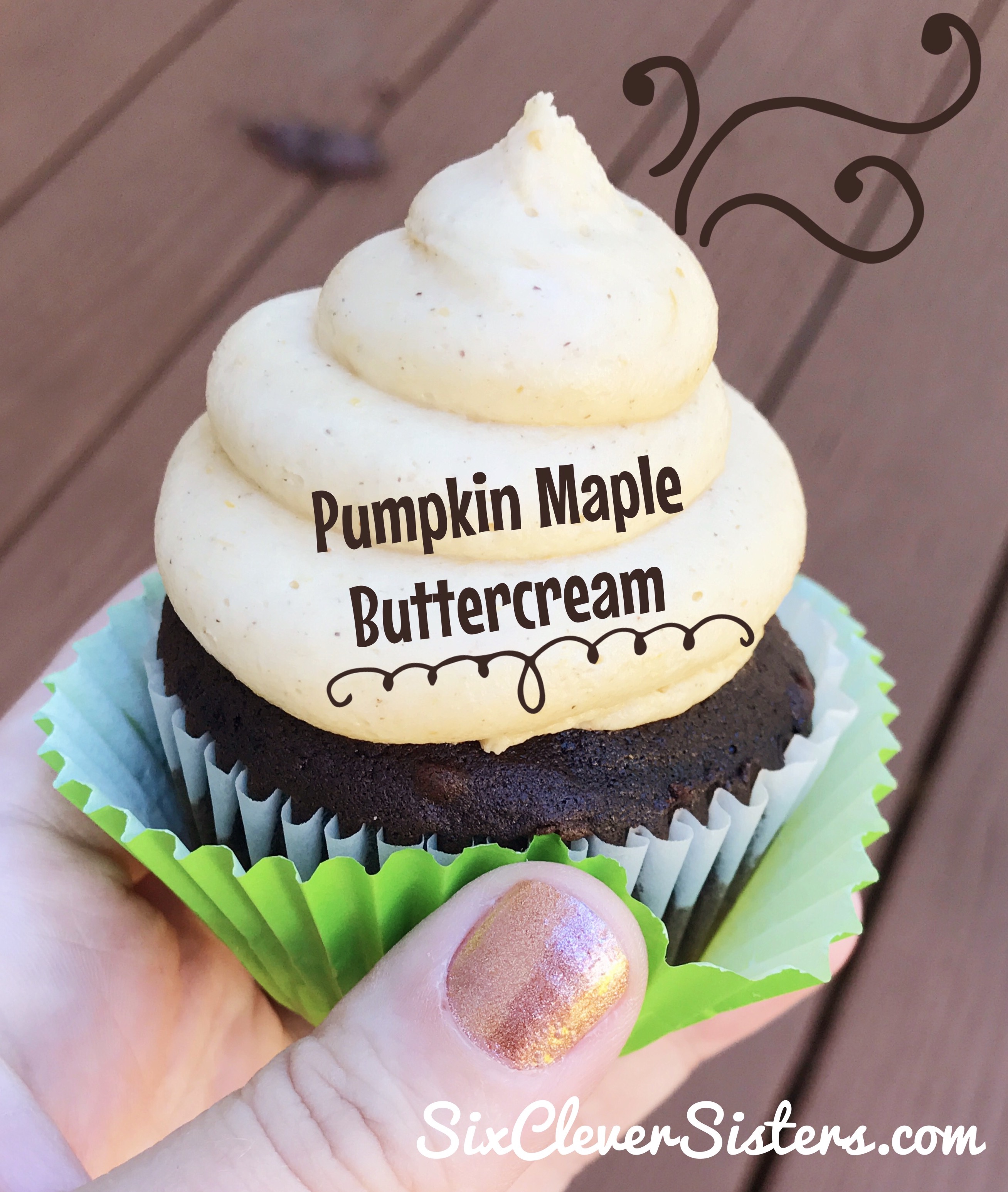 Pumpkin Maple Buttercream | Recipe | Frosting | Icing | Cupcakes | Cupcakes recipe | Cake idea | Cupcake Idea | Pumpkin | Pumpkin Dessert | Maple Dessert | Pumpkin Maple | Fall Dessert | Fall Recipe | Dessert | Thanksgiving | Fall Festival Food | Pumpkin Maple Buttercream Frosting Recipe on Six Clever Sisters!