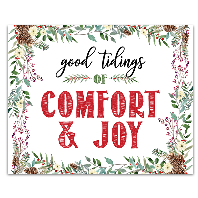 Printable Christmas Signs | Free Printable Christmas Signs | Holiday Printable Signs | Christmas Printables Free | Christmas Printables Free 8x10 | Just download and print these Christmas signs on the Six Clever Sisters blog for an easy way to add extra holiday decor! 