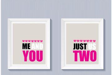 Valentine's Day Free Printable | Love Printable | Bedroom Printable | Printables for Home Decor | You and Me Just Us Two | Free Printable Wedding | Love Quotes | I Love You Printable